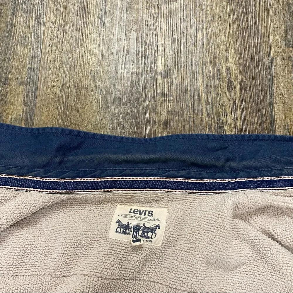 Levi's Men's Sherpa Blue Button Up Insulated/fleece Outdoor Chore Jacket Size 3X - Picture 5 of 16